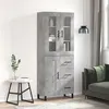 Image de vidaXL Buffet haut Gris béton 69,5x34x180 cm Bois d'ingénierie