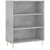 Image de vidaXL Vidaxl Buffet Haut Gris Béton 69,5x34x180 Cm Bois D'ingénierie