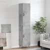 Image de vidaXL Buffet haut Gris béton 34,5x34x180 cm Bois d'ingénierie3198765
