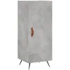 Image de vidaXL Buffet haut Gris bÃ©ton 34,5x34x180 cm Bois d'ingÃ©nierie