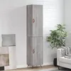 Image de vidaXL Buffet haut Sonoma gris 34,5x34x180 cm Bois d'ingénierie3198767
