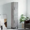 Image de vidaXL Buffet haut Gris béton 34,5x34x180 cm Bois d'ingénierie