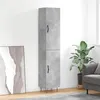 Image de vidaXL Buffet haut Gris béton 34,5x34x180 cm Bois d'ingénierie