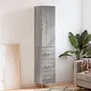 Image de vidaXL Buffet haut Sonoma gris 34,5x34x180 cm Bois d'ingénierie