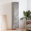 Image de vidaXL Buffet haut Sonoma gris 34,5x34x180 cm Bois d'ingÃ©nierie