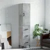 Image de vidaXL Buffet haut Gris béton 34,5x34x180 cm Bois d'ingénierie