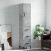 Image de vidaXL Buffet haut Gris bÃ©ton 34,5x34x180 cm Bois d'ingÃ©nierie
