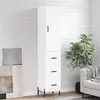 Image de vidaXL Buffet haut Blanc 34,5x34x180 cm Bois d'ingénierie3198857