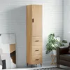 Image de vidaXL Buffet haut Chêne sonoma 34,5x34x180 cm Bois d'ingénierie
