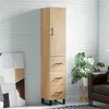 Image de vidaXL Buffet haut Chêne sonoma 34,5x34x180 cm Bois d'ingénierie