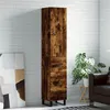 Image de vidaXL Buffet haut Chêne fumé 34,5x34x180 cm Bois d'ingénierie
