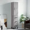 Image de vidaXL Buffet haut Sonoma gris 34,5x34x180 cm Bois d'ingénierie