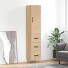 Image de vidaXL Buffet haut Chêne sonoma 34,5x34x180 cm Bois d'ingénierie
