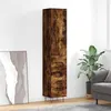 Image de vidaXL Buffet haut Chêne fumé 34,5x34x180 cm Bois d'ingénierie3198886