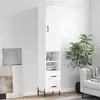 Image de vidaXL Buffet haut Blanc 34,5x34x180 cm Bois d'ingénierie3198921