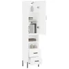 Image de vidaXL Buffet haut Blanc 34,5x34x180 cm Bois d'ingÃ©nierie
