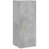 Image de vidaXL Vidaxl Buffet Haut Gris Béton 34,5x34x180 Cm Bois D'ingénierie
