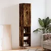 Image de vidaXL Buffet haut Chêne fumé 34,5x34x180 cm Bois d'ingénierie3198974