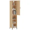 Image de vidaXL Vidaxl Buffet Haut Chêne Sonoma 34,5x34x180 Cm Bois D'ingénierie