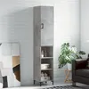 Image de vidaXL Buffet haut Gris béton 34,5x34x180 cm Bois d'ingénierie3198981