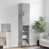 Image de vidaXL Buffet haut Gris béton 34,5x34x180 cm Bois d'ingénierie