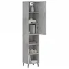 Image de vidaXL Buffet haut Gris bÃ©ton 34,5x34x180 cm Bois d'ingÃ©nierie