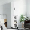 Image de vidaXL Buffet haut Blanc 34,5x34x180 cm Bois d'ingénierie3199001