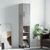 Image de vidaXL Buffet haut Gris béton 34,5x34x180 cm Bois d'ingénierie