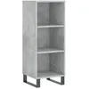 Image de vidaXL Buffet haut Gris bÃ©ton 34,5x34x180 cm Bois d'ingÃ©nierie