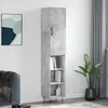 Image de vidaXL Buffet haut Gris bÃ©ton 34,5x34x180 cm Bois d'ingÃ©nierie
