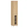 Image de Vidaxl Buffet Haut ChÃªne Sonoma 34,5x34x180 Cm Bois D'ingÃ©nierie