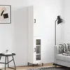 Image de vidaXL Buffet haut Blanc 34,5x34x180 cm Bois d'ingénierie3199041
