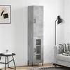 Image de vidaXL Buffet haut Gris béton 34,5x34x180 cm Bois d'ingénierie