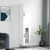 Image de vidaXL Buffet haut Blanc 34,5x34x180 cm Bois d'ingÃ©nierie
