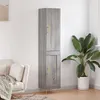 Image de vidaXL Buffet haut Sonoma gris 34,5x34x180 cm Bois d'ingénierie