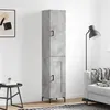 Image de vidaXL Buffet haut Gris béton 34,5x34x180 cm Bois d'ingénierie3199109