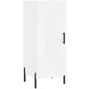 Image de vidaXL Buffet haut Blanc 34,5x34x180 cm Bois d'ingÃ©nierie