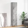 Image de vidaXL Buffet haut Gris béton 34,5x34x180 cm Bois d'ingénierie