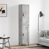 Image de vidaXL Buffet haut Gris béton 34,5x34x180 cm Bois d'ingénierie3199125