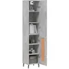 Image de vidaXL Buffet haut Gris bÃ©ton 34,5x34x180 cm Bois d'ingÃ©nierie