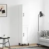 Image de vidaXL Buffet haut Blanc 34,5x34x180 cm Bois d'ingénierie3199129