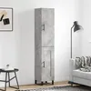 Image de vidaXL Buffet haut Gris béton 34,5x34x180 cm Bois d'ingénierie