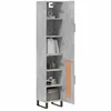Image de vidaXL Buffet haut Gris bÃ©ton 34,5x34x180 cm Bois d'ingÃ©nierie