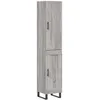 Image de vidaXL Vidaxl Buffet Haut Sonoma Gris 34,5x34x180 Cm Bois D'ingénierie