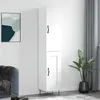 Image de vidaXL Buffet haut Blanc 34,5x34x180 cm Bois d'ingénierie