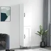 Image de vidaXL Buffet haut Blanc 34,5x34x180 cm Bois d'ingÃ©nierie