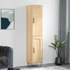 Image de Vidaxl Buffet Haut ChÃªne Sonoma 34,5x34x180 Cm Bois D'ingÃ©nierie