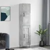 Image de vidaXL Buffet haut Gris béton 34,5x34x180 cm Bois d'ingénierie