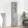 Image de vidaXL Buffet haut Gris béton 34,5x34x180 cm Bois d'ingénierie3199181