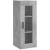 Image de vidaXL Buffet haut Gris bÃ©ton 34,5x34x180 cm Bois d'ingÃ©nierie